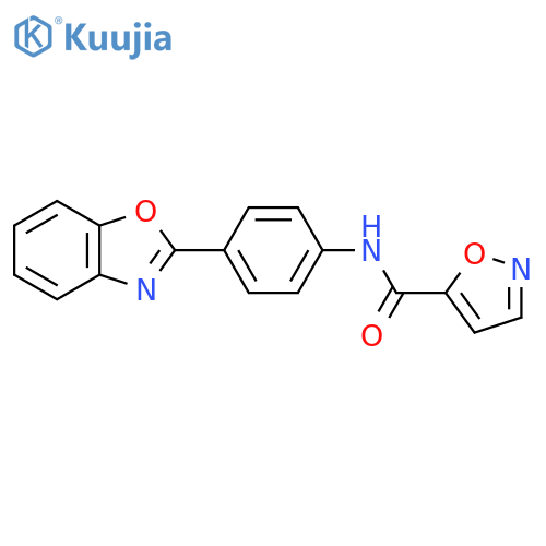 N-4-(1,3-benzoxazol-2-yl)phenyl-1,2-oxazole-5-carboxamide structure