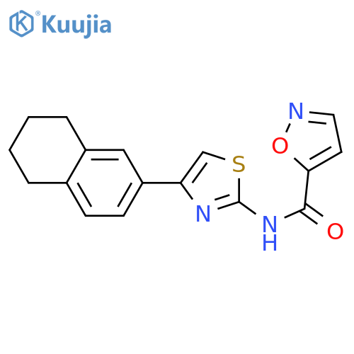 N-4-(5,6,7,8-tetrahydronaphthalen-2-yl)-1,3-thiazol-2-yl-1,2-oxazole-5-carboxamide structure