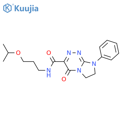 4-oxo-8-phenyl-N-3-(propan-2-yloxy)propyl-4H,6H,7H,8H-imidazo2,1-c1,2,4triazine-3-carboxamide structure
