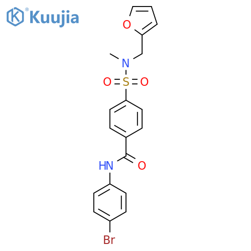 N-(4-bromophenyl)-4-{(furan-2-yl)methyl(methyl)sulfamoyl}benzamide structure