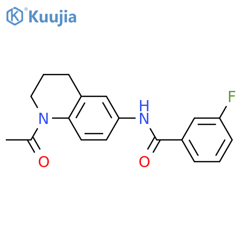 N-(1-acetyl-1,2,3,4-tetrahydroquinolin-6-yl)-3-fluorobenzamide structure
