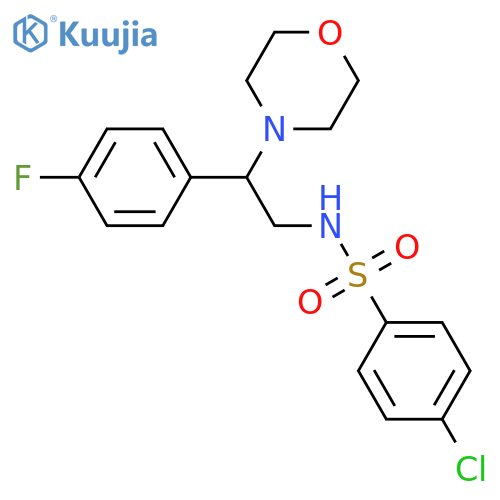 4-chloro-N-2-(4-fluorophenyl)-2-(morpholin-4-yl)ethylbenzene-1-sulfonamide structure