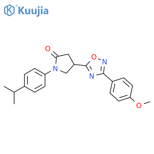 4-3-(4-methoxyphenyl)-1,2,4-oxadiazol-5-yl-1-4-(propan-2-yl)phenylpyrrolidin-2-one structure