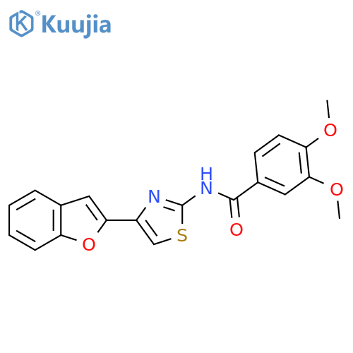 N-4-(1-benzofuran-2-yl)-1,3-thiazol-2-yl-3,4-dimethoxybenzamide structure