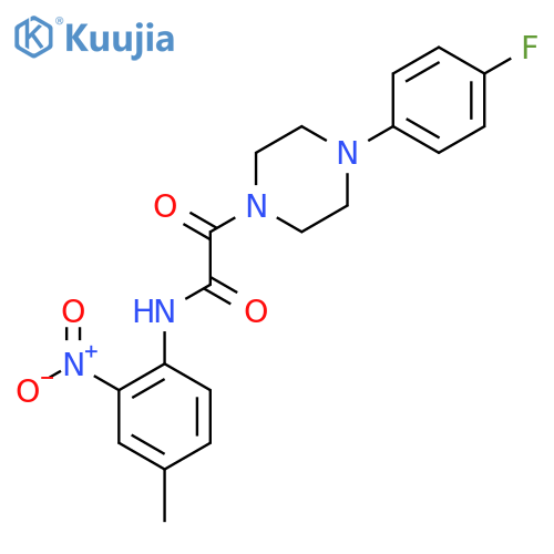 2-4-(4-fluorophenyl)piperazin-1-yl-N-(4-methyl-2-nitrophenyl)-2-oxoacetamide structure