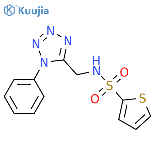 N-(1-phenyl-1H-1,2,3,4-tetrazol-5-yl)methylthiophene-2-sulfonamide structure