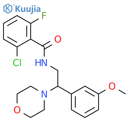 2-chloro-6-fluoro-N-2-(3-methoxyphenyl)-2-(morpholin-4-yl)ethylbenzamide structure