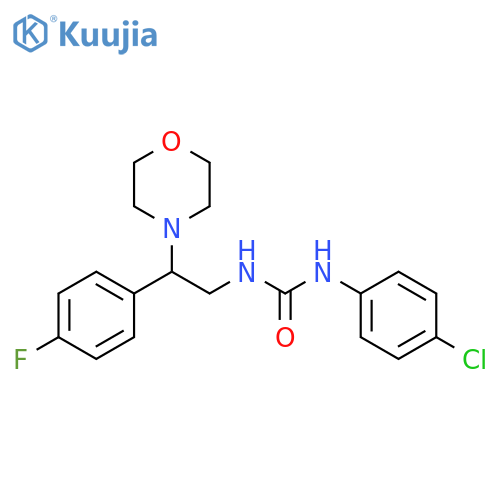 1-(4-chlorophenyl)-3-2-(4-fluorophenyl)-2-(morpholin-4-yl)ethylurea structure