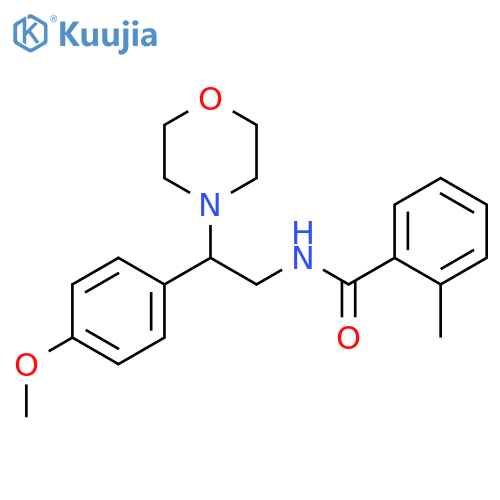 N-2-(4-methoxyphenyl)-2-(morpholin-4-yl)ethyl-2-methylbenzamide structure