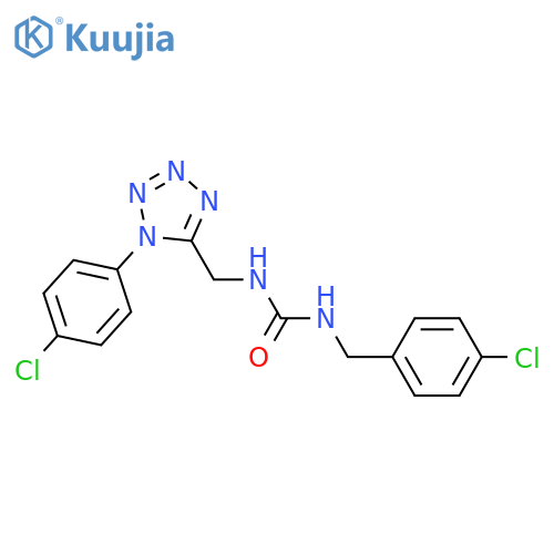 3-{1-(4-chlorophenyl)-1H-1,2,3,4-tetrazol-5-ylmethyl}-1-(4-chlorophenyl)methylurea structure