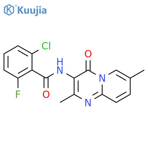 2-chloro-N-{2,7-dimethyl-4-oxo-4H-pyrido1,2-apyrimidin-3-yl}-6-fluorobenzamide structure
