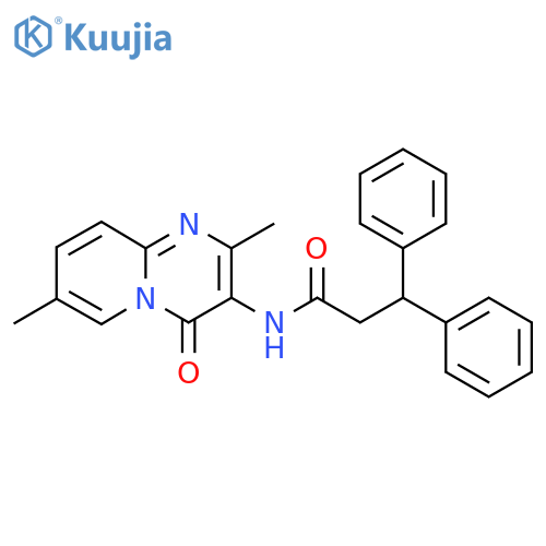 N-{2,7-dimethyl-4-oxo-4H-pyrido1,2-apyrimidin-3-yl}-3,3-diphenylpropanamide structure