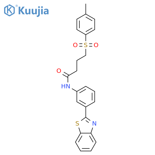 N-3-(1,3-benzothiazol-2-yl)phenyl-4-(4-methylbenzenesulfonyl)butanamide structure