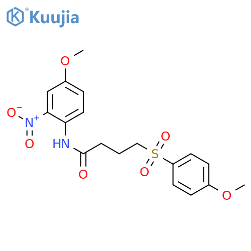 N-(4-methoxy-2-nitrophenyl)-4-(4-methoxybenzenesulfonyl)butanamide structure