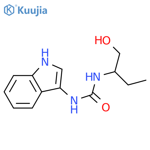 3-(1-hydroxybutan-2-yl)-1-(1H-indol-3-yl)urea structure