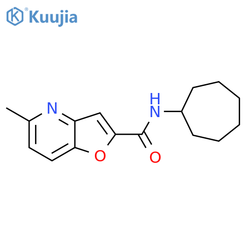 N-cycloheptyl-5-methylfuro3,2-bpyridine-2-carboxamide structure