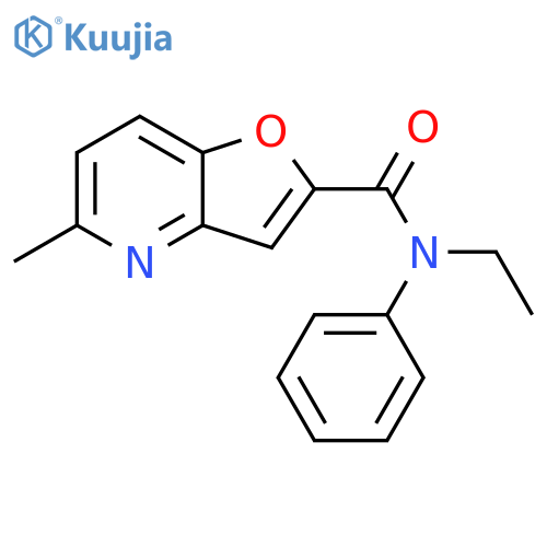 N-ethyl-5-methyl-N-phenylfuro3,2-bpyridine-2-carboxamide structure