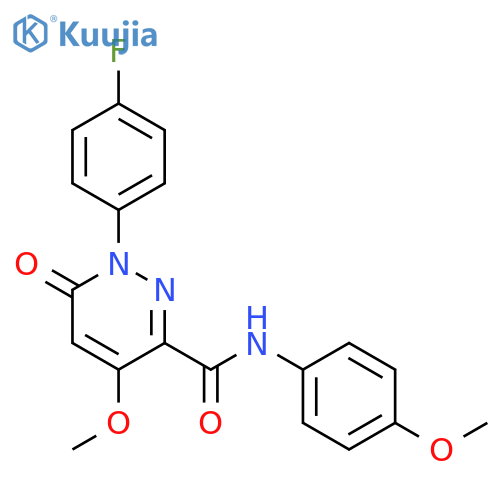1-(4-fluorophenyl)-4-methoxy-N-(4-methoxyphenyl)-6-oxo-1,6-dihydropyridazine-3-carboxamide structure