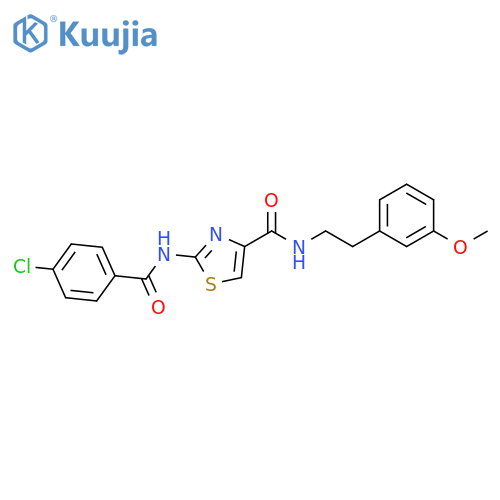 2-(4-chlorobenzamido)-N-2-(3-methoxyphenyl)ethyl-1,3-thiazole-4-carboxamide structure