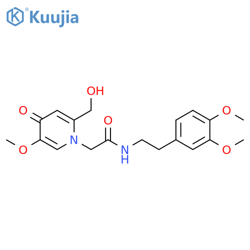 N-2-(3,4-dimethoxyphenyl)ethyl-2-2-(hydroxymethyl)-5-methoxy-4-oxo-1,4-dihydropyridin-1-ylacetamide structure