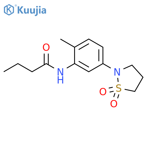 N-5-(1,1-dioxo-1lambda6,2-thiazolidin-2-yl)-2-methylphenylbutanamide structure