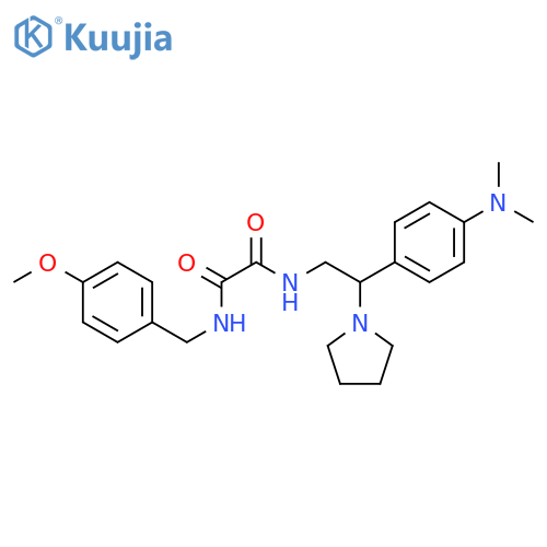 N-{2-4-(dimethylamino)phenyl-2-(pyrrolidin-1-yl)ethyl}-N'-(4-methoxyphenyl)methylethanediamide structure