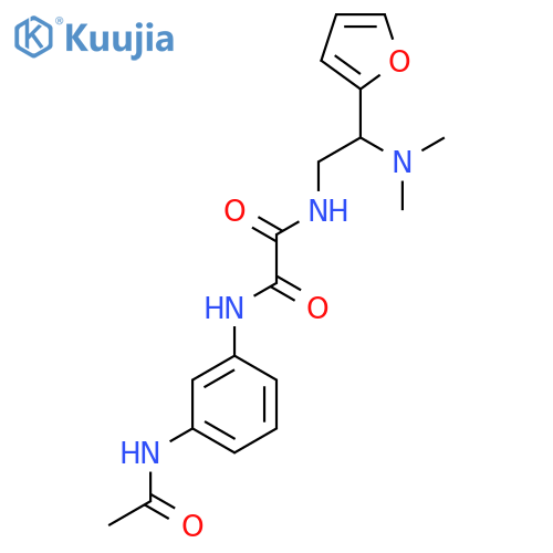 N-2-(dimethylamino)-2-(furan-2-yl)ethyl-N'-(3-acetamidophenyl)ethanediamide structure