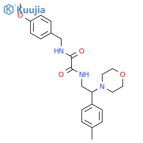 N'-(4-methoxyphenyl)methyl-N-2-(4-methylphenyl)-2-(morpholin-4-yl)ethylethanediamide structure