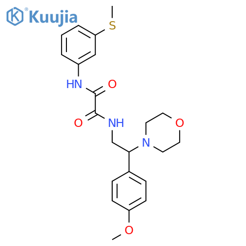 N-2-(4-methoxyphenyl)-2-(morpholin-4-yl)ethyl-N'-3-(methylsulfanyl)phenylethanediamide structure