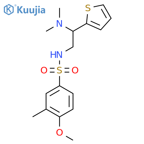 N-2-(dimethylamino)-2-(thiophen-2-yl)ethyl-4-methoxy-3-methylbenzene-1-sulfonamide structure