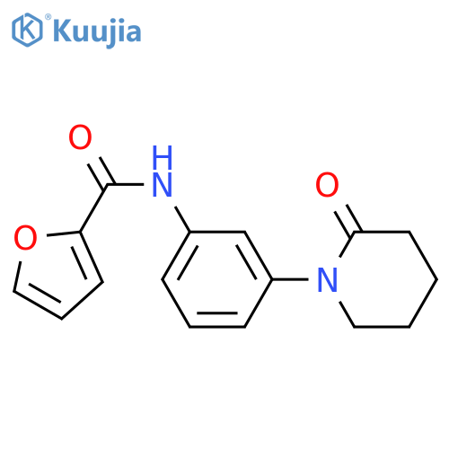 N-[3-(2-oxopiperidin-1-yl)phenyl]furan-2-carboxamide structure