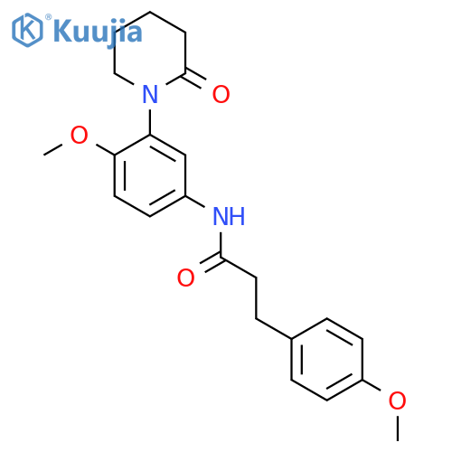 N-4-methoxy-3-(2-oxopiperidin-1-yl)phenyl-3-(4-methoxyphenyl)propanamide structure