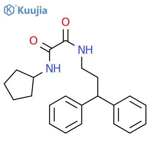 N-cyclopentyl-N'-(3,3-diphenylpropyl)ethanediamide structure