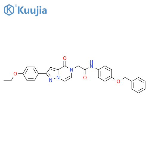 N-4-(benzyloxy)phenyl-2-2-(4-ethoxyphenyl)-4-oxo-4H,5H-pyrazolo1,5-apyrazin-5-ylacetamide structure