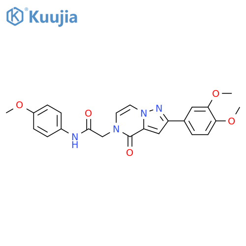2-2-(3,4-dimethoxyphenyl)-4-oxo-4H,5H-pyrazolo1,5-apyrazin-5-yl-N-(4-methoxyphenyl)acetamide structure