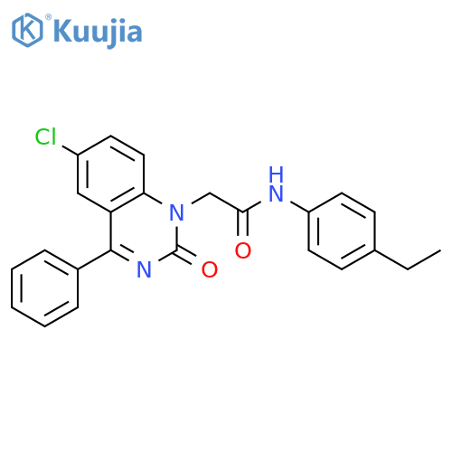 2-(6-chloro-2-oxo-4-phenyl-1,2-dihydroquinazolin-1-yl)-N-(4-ethylphenyl)acetamide structure