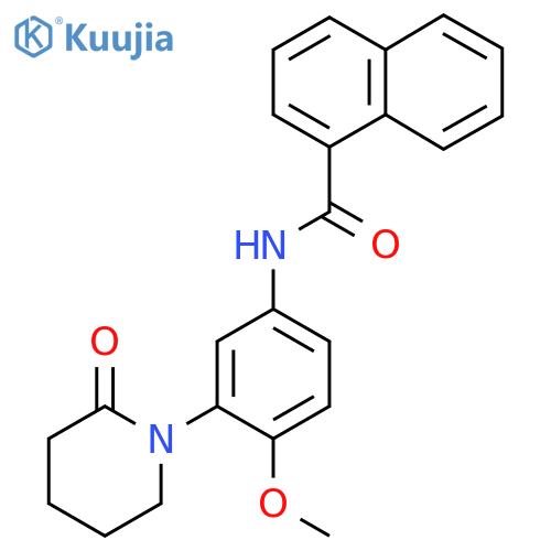 N-4-methoxy-3-(2-oxopiperidin-1-yl)phenylnaphthalene-1-carboxamide structure