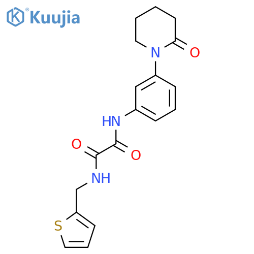 N'-3-(2-oxopiperidin-1-yl)phenyl-N-(thiophen-2-yl)methylethanediamide structure