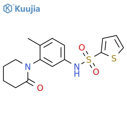 N-4-methyl-3-(2-oxopiperidin-1-yl)phenylthiophene-2-sulfonamide structure
