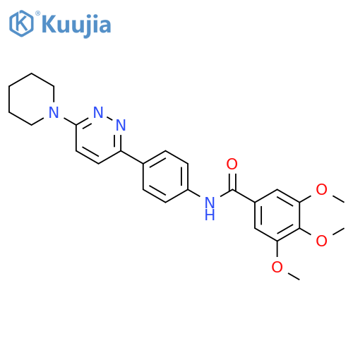 3,4,5-trimethoxy-N-{4-6-(piperidin-1-yl)pyridazin-3-ylphenyl}benzamide structure