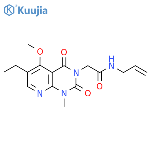 2-{6-ethyl-5-methoxy-1-methyl-2,4-dioxo-1H,2H,3H,4H-pyrido2,3-dpyrimidin-3-yl}-N-(prop-2-en-1-yl)acetamide structure