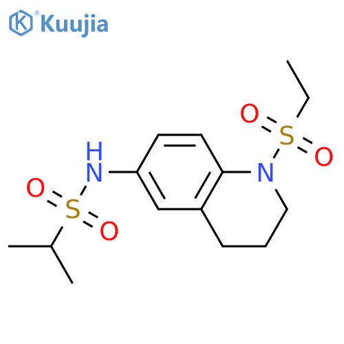 N-1-(ethanesulfonyl)-1,2,3,4-tetrahydroquinolin-6-ylpropane-2-sulfonamide structure