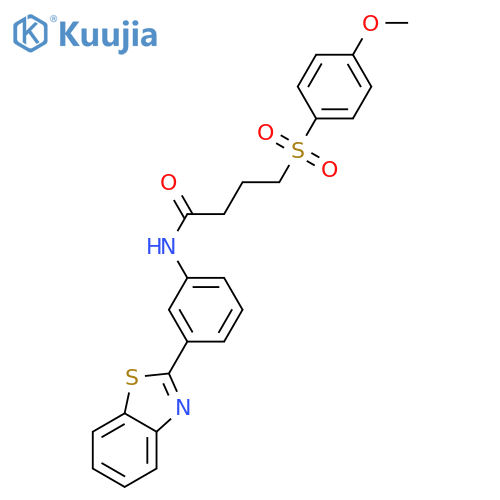 N-3-(1,3-benzothiazol-2-yl)phenyl-4-(4-methoxybenzenesulfonyl)butanamide structure
