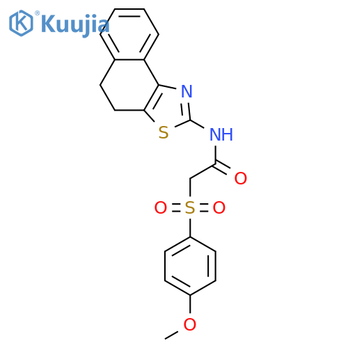 2-(4-methoxybenzenesulfonyl)-N-{4H,5H-naphtho1,2-d1,3thiazol-2-yl}acetamide structure