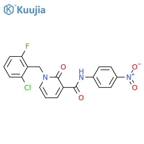 1-(2-chloro-6-fluorophenyl)methyl-N-(4-nitrophenyl)-2-oxo-1,2-dihydropyridine-3-carboxamide structure