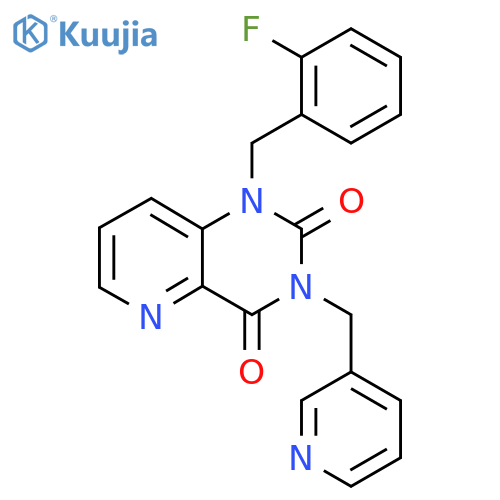 1-(2-fluorophenyl)methyl-3-(pyridin-3-yl)methyl-1H,2H,3H,4H-pyrido3,2-dpyrimidine-2,4-dione structure