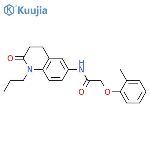2-(2-methylphenoxy)-N-(2-oxo-1-propyl-1,2,3,4-tetrahydroquinolin-6-yl)acetamide structure