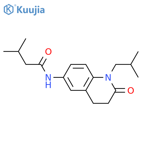 3-methyl-N-1-(2-methylpropyl)-2-oxo-1,2,3,4-tetrahydroquinolin-6-ylbutanamide structure
