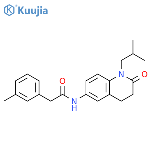 2-(3-methylphenyl)-N-1-(2-methylpropyl)-2-oxo-1,2,3,4-tetrahydroquinolin-6-ylacetamide structure