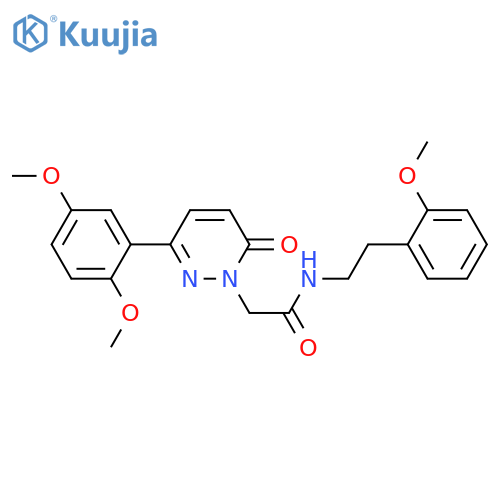 2-3-(2,5-dimethoxyphenyl)-6-oxo-1,6-dihydropyridazin-1-yl-N-2-(2-methoxyphenyl)ethylacetamide structure